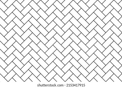 ceramic white bricks or metro tiles. seamless herringbone pattern, triangular zig zag tiling. Wall or flour for bathroom, kitchen or outdoor. Modern design, stone material in interior flat vector
