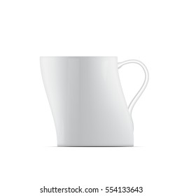 ceramic white cup isolated on white background