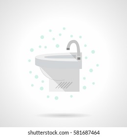 Ceramic white washing. Flat color style icon