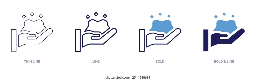 Ceramics for beginners icon in 4 different styles. Thin Line, Line, Bold, and Bold Line. Duotone style. Editable stroke.