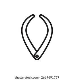 Ilustração de vetor de ícone de contorno de calibradores de cerâmica