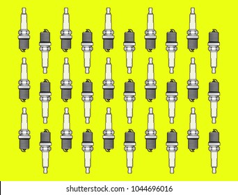 ceramics ignition automobile spark set background