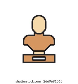 Ceramics Statue Icon Vector Illustration