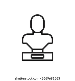 Ceramics Statue Outline Icon Vector Illustration