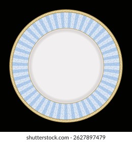 Ceramics Tableware, Round Plate, Dinner Plate FLOWER Abstract Design Vector-32.eps