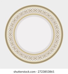 Ceramics Tableware Round Plate. Full Decoration Plate 