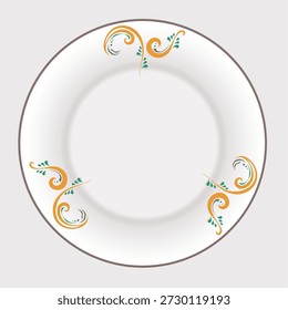 Ceramics Tableware Round Plate. Full Decoration Plate+24.eps