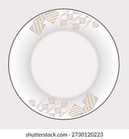 Ceramics Tableware Round Plate. Full Decoration Plate+27.eps