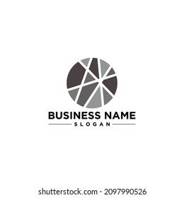Vector de diseño de logotipos sencillos y modernos de mosaicos de cerámica