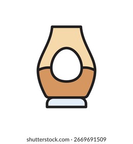 Ilustración vectorial de icono de florero de cerámica