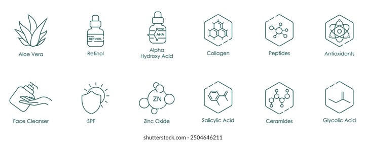 Ceramid Molekülstruktur Vektorgrafik-Symbol