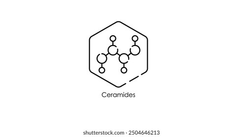 Ceramid Molekülstruktur Vektorgrafik-Symbol