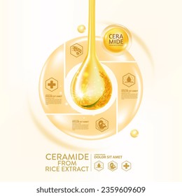 ceramide from rice extract serum Skin Care Cosmetic