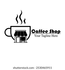 Logotipo conceito criativo loja de café