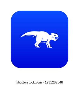 Ceratopsians dinosaur icon digital blue for any design isolated on white vector illustration