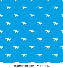 Ceratopsians dinosaur pattern repeat seamless in blue color for any design. Vector geometric illustration