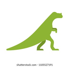 Ceratosaurus dinosaur isolated. Ancient animal. Dino prehistoric monster. Beast is Jurassic period. Vector illustration.
