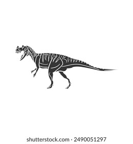 Ceratosaurus Icon Silhouette Illustration. Vector Graphic Pictogram Symbol Clip Art. Doodle Sketch Black Sign.