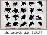 Cerberus ancient creature mythology silhouette