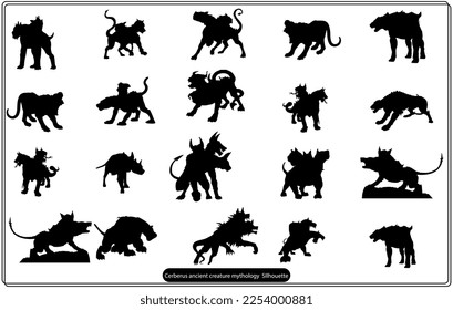 Cerberus ancient creature mythology silhouette