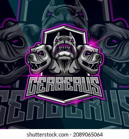 Cerberus E-sport Logo Template Design