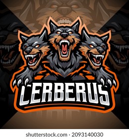 Cerberus esport mascot logo design svg