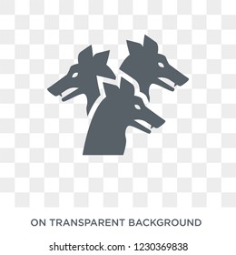 Cerberus icon. Trendy flat vector Cerberus icon on transparent background from Fairy Tale collection. 