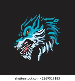 Cerberus logo mascot design illustration 