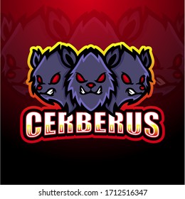 Cerberus mascot esport logo design