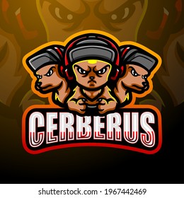 Cerberus mascot esport logo design