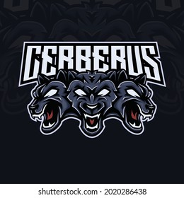 diseño del logotipo de cerberus mascot esport