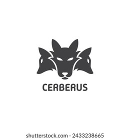 diseño de vector de logotipo de silueta de cerberus