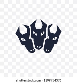 Cerberus transparent icon. Cerberus symbol design from Fairy tale collection. Simple element vector illustration on transparent background.