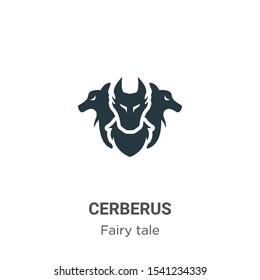 Cerberus vector icon on white background. Flat vector cerberus icon symbol sign from modern fairy tale collection for mobile concept and web apps design.
