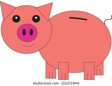 Cerdo rosa, bonito cerdo bonito, animado