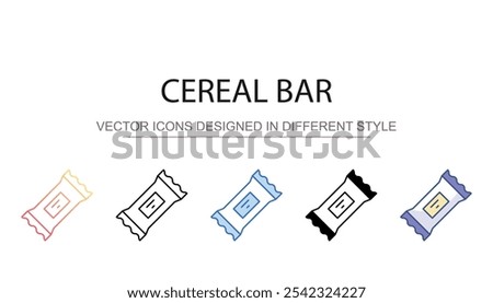 Cereal Bar icon design with white background stock illustration