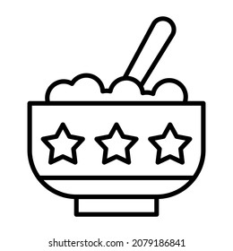 Cereal Bowl icon vector image. Can also be used for web apps, mobile apps and print media.