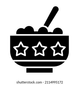 Cereal Bowl icon vector image. Can also be used for web apps, mobile apps and print media.