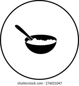 Cereal Bowl With Spoon Symbol