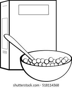 cereal box and bowl