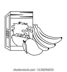 cereal box with fruits