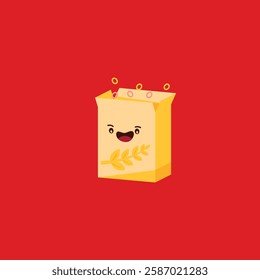 Cereal box icon logo flat vector design