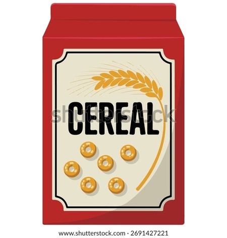cereal box vector illustration isolated on white