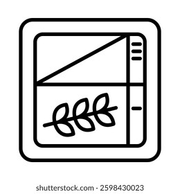 Cereal Box Vector Line Icon Design