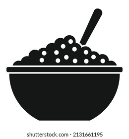 Cereal breakfast icon simple vector. Food meal. Healthy lunch