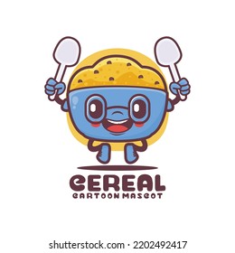 Cereal cartoon mascot. food vector illustration. isolated on a white background