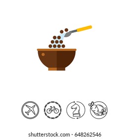 Cereal chocolate balls icon