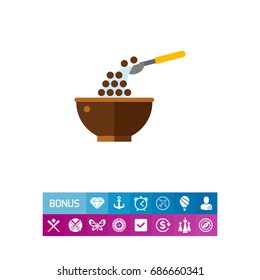 Cereal chocolate balls icon