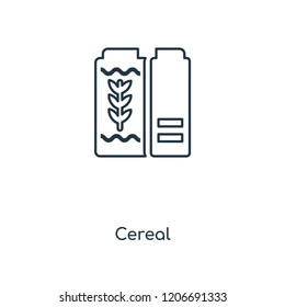 Cereal concept line icon. Linear Cereal concept outline symbol design. This simple element illustration can be used for web and mobile UI/UX.