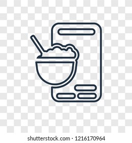 Cereal concept vector linear icon isolated on transparent background, Cereal concept transparency concept in outline style